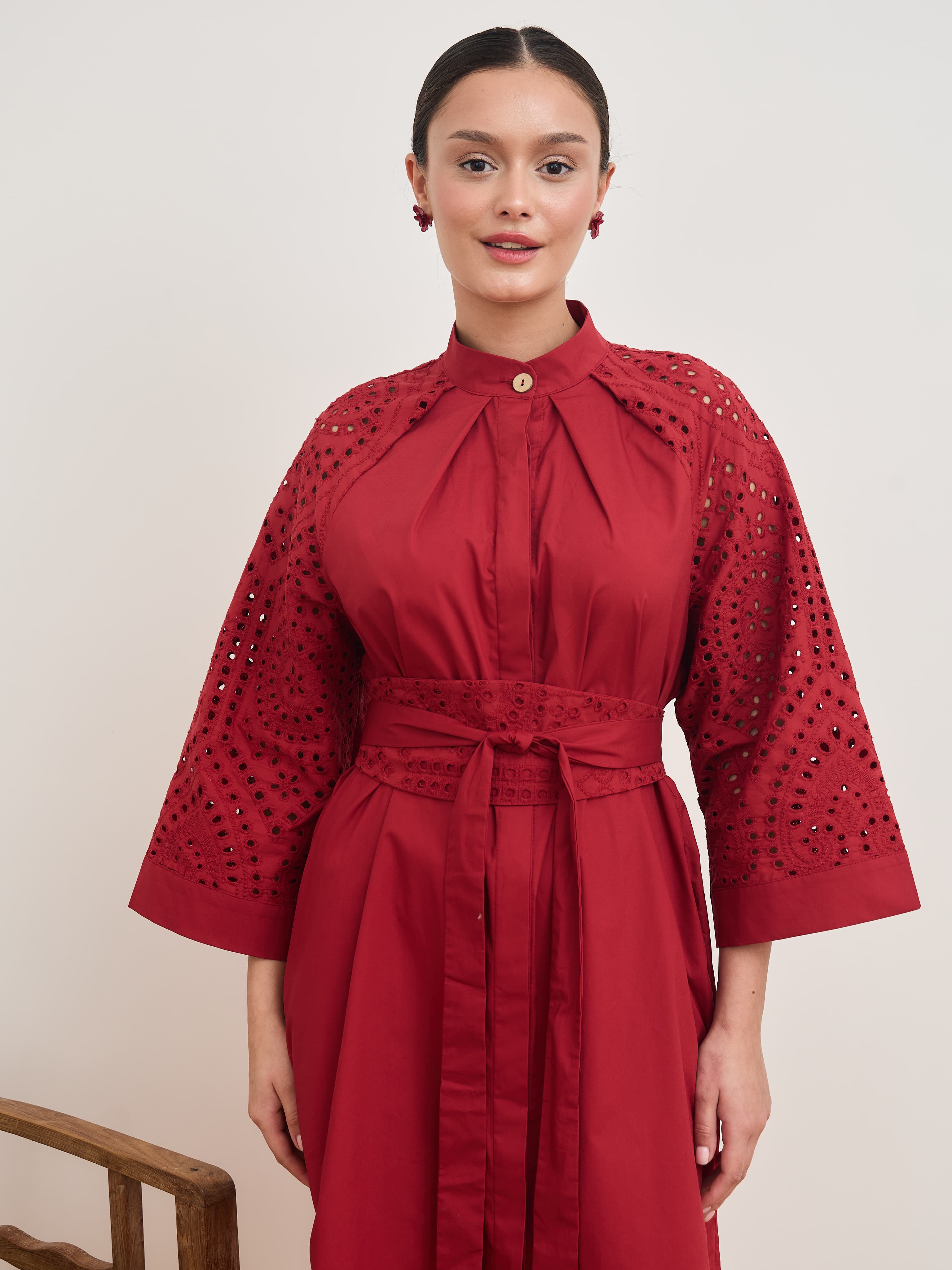 Платье кимоно ажурное