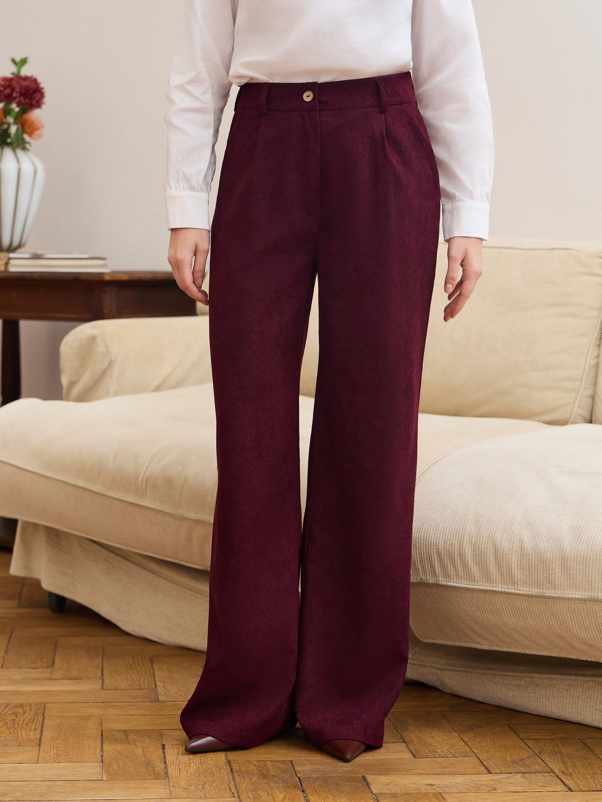 Брюки палаццо вельветовые. Фото 1