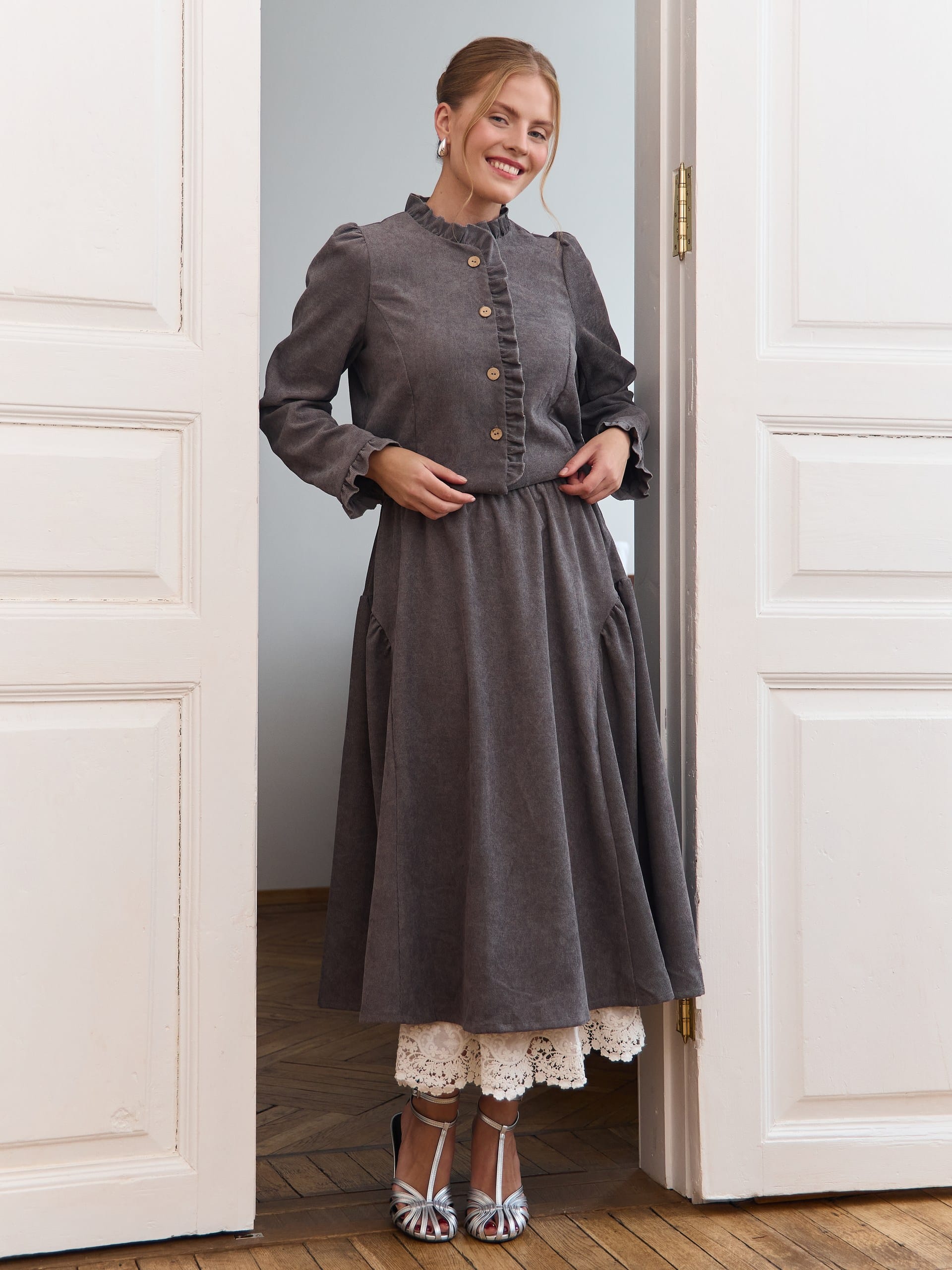 Жакет вельвет укороченный